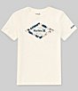 Color:Pale Ivory - Image 1 - Big Boys 8-20 Short-Sleeve Floral-Diamond T-Shirt