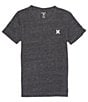 Color:Carbon - Image 1 - Big Boys 8-20 Short Sleeve V-Neck Cloud Slub Staple T-Shirt