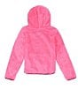 Color:Digi Pink - Image 2 - Big Girls 7-16 Long Sleeve Double-Face Faux-Sherpa Hoodie