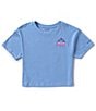 Color:Atlantic Blue - Image 2 - Big Girls 7-16 Short Sleeve Sunset Diamond T-Shirt