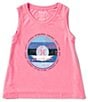 Color:Polarized Pink - Image 1 - Big Girls 7-16 Sleeveless Shoreline Tank