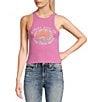 Color:Pink - Image 1 - Born From Water Graphic Tank Top