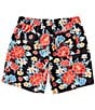 Color:Black - Image 2 - Cannonball Floral Printed 17#double; Outseam Volley Shorts