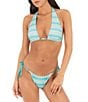 Hurley Casual Stripe Tall Triangle Swim Top & Casual Stripe Cheeky Tie Side Hipster Swim Bottom - Image 1