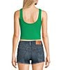 Color:Bright Green - Image 2 - Down Under Cropped Graphic Tank Top
