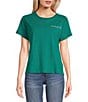 Color:Green - Image 2 - Find Your Oasis Graphic T-Shirt