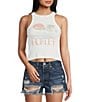 Color:White - Image 1 - Flight To Cabo Graphic Fitted Tank Top
