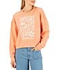 Hurley Flourish Long Sleeve Boxy French Terry Sweatshirt - Image 1
