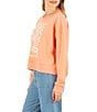 Hurley Flourish Long Sleeve Boxy French Terry Sweatshirt - Image 3