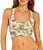 Hurley Gingko Cloud Floral Max Longline Bralette Swim Top & Moderate Coverage Swim Bottom - Image 3