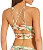 Hurley Gingko Cloud Floral Max Longline Bralette Swim Top & Moderate Coverage Swim Bottom - Image 4