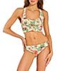 Hurley Gingko Cloud Floral Max Longline Bralette Swim Top & Moderate Coverage Swim Bottom - Image 1