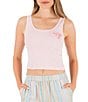 Hurley Groovy Cropped Ribbed Knit Tank Top - Image 1