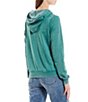 Color:Antique Green - Image 2 - Harper Burnout Perfect Fleece Graphic Hoodie