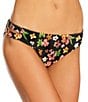 Hurley Hibiscus Dream Floral Side Fixed Straps Moderate Hipster Swim Bottom - Image 1