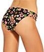 Hurley Hibiscus Dream Floral Side Fixed Straps Moderate Hipster Swim Bottom - Image 2