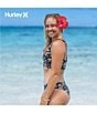 Hurley Hibiscus Dream Floral Side Fixed Straps Moderate Hipster Swim Bottom - Image 4