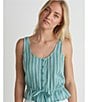 Hurley Hidden Treasures Sleeveless Stripe Dobby Tank Top, Color:Reef Waters - Image 4