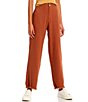Color:Mocha Bisque - Image 1 - High Rise Twill Straight Leg Pants