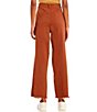 Color:Mocha Bisque - Image 2 - High Rise Twill Straight Leg Pants