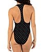 Color:Black - Image 2 - Hurley Icon Embroidered Scoop Neck Racerback Cheeky Coverage One Piece Swimsuit