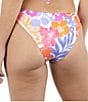 Hurley Island Floral Low Waist Moderate Coverage Hipster Swim Bottom, Color:Coconut - Image 2