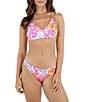 Hurley Island Floral Low Waist Moderate Coverage Hipster Swim Bottom, Color:Coconut - Image 5