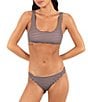 Hurley Katazome Reversible Print Scoop Neck Bralette Swim Top - Image 3