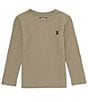 Color:Army Green - Image 1 - Little Boys 2T-7 Long Sleeve Thermal Crew T-Shirt