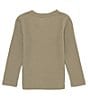 Color:Army Green - Image 2 - Little Boys 2T-7 Long Sleeve Thermal Crew T-Shirt