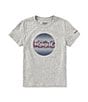 Color:Grey - Image 1 - Little Boys 2T-4T Short Sleeve Americana Circle Graphic T-Shirt