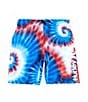 Color:Americana Spiral - Image 1 - Little Boys 2T-7 Americana Spiral Pull-On Swim Trunks