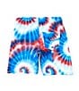 Color:Americana Spiral - Image 2 - Little Boys 2T-7 Americana Spiral Pull-On Swim Trunks