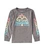 Color:Charcoal - Image 1 - Little Boys 2T-7 Long Sleeve Pullover Ridgeline Mountain Tee