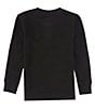 Color:Black - Image 2 - Little Boys 2T-7 Long Sleeve Thermal Henley Pullover T-Shirt