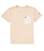 Color:Light Khaki - Image 1 - Little Boys 2T-7 Short Sleeve Contrast-Pocket Swim T-Shirt