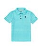 Color:Aurora Blue - Image 1 - Little Boys 2T-7 Short-Sleeve H2O-Fit Belmont Polo Shirt