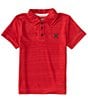 Color:Gym Red Heather - Image 1 - Little Boys 2T-7 Short-Sleeve H2O-Fit Belmont Polo Shirt
