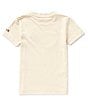 Color:Light Khaki - Image 2 - Little Boys 2T-7 Short Sleeve Shark Splitter Graphic T-Shirt
