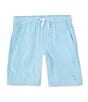 Color:Blue Ice - Image 1 - Little Boys 2T-7 Stretch Twill Hybrid Pull-On Shorts