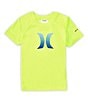 Color:New Volt - Image 1 - Little Boys 2T-7 Short Sleeve Ombre Logo UPF 50 Shirt