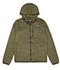 Color:Cargo Khaki - Image 1 - Long Sleeve Balsam Quilted Packable Hooded Puffer Jacket