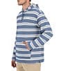 Hurley Long Sleeve Stripe Print Hoodie, Color:Thunder Berry - Image 3