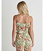 Hurley Malibu Sleeveless Floral Printed Cropped Camisole, Color:Off-White - Image 2
