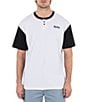 Hurley Merchant Short-Sleeve Color Block Slub Jersey T-Shirt, Color:White - Image 1