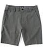 Color:Black Heather - Image 1 - Mid-Rise Phantom 20#double; Outseam Hybrid Shorts