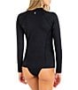 Color:Black - Image 2 - One and Only Long Sleeve Zip Front Rashguard