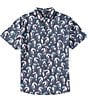 Hurley One & Only Lido Short Sleeve Bird Printed Woven Shirt, Color:Iron Ore - Image 1