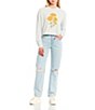 Color:Plein Air - Image 3 - Paige Washed Cropped Long Sleeve Graphic Tee