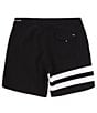 Color:Black - Image 2 - Phantom Eco Striped Block Party 18#double; Outseam Board Shorts